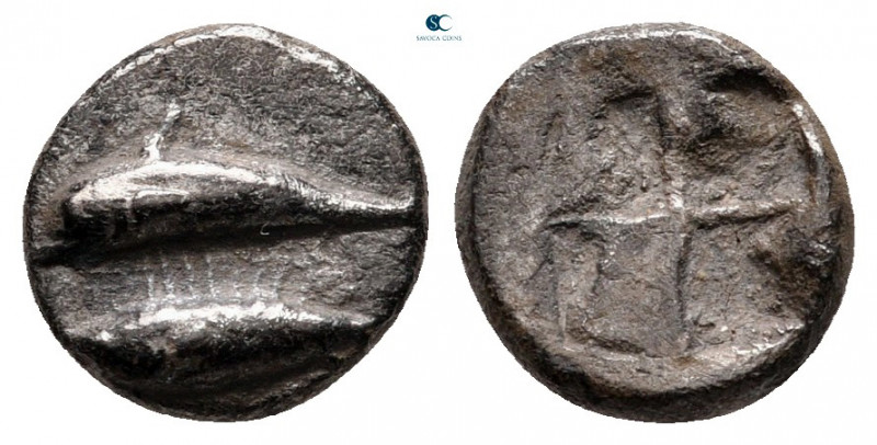 Mysia. Kyzikos circa 500 BC. 
Hemiobol AR

9 mm, 0,88 g



very fine