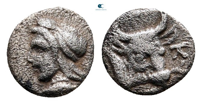 Mysia. Kyzikos circa 450-400 BC. 
Hemiobol AR

7 mm, 0,32 g



very fine