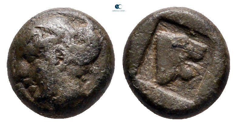 Lesbos. Unattributed Koinon mint circa 480-400 BC. 
1/12 Stater BI

8 mm, 0,9...