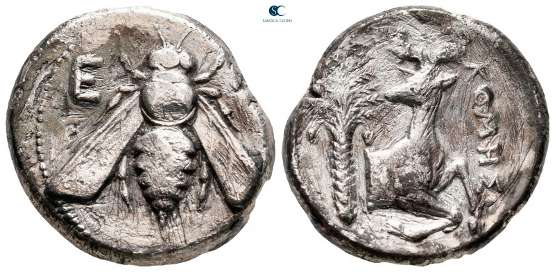 Ionia. Ephesos circa 390-325 BC.
Tetradrachm AR

24 mm, 14,65 g

very fine