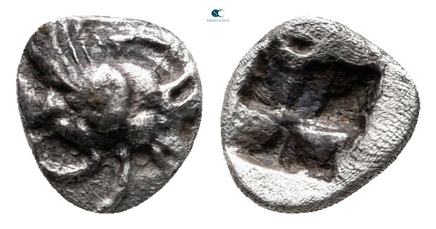 Ionia. Klazomenai circa 500-480 BC. 
Hemiobol AR

7 mm, 0,28 g



very fi...