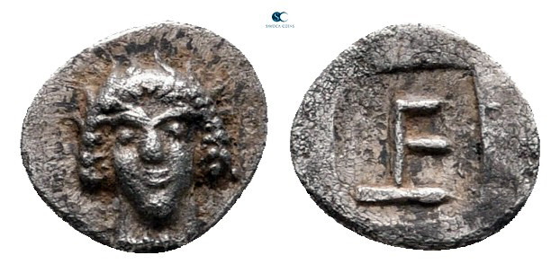 Ionia. Kolophon circa 500-450 BC. 
Tetartemorion AR

6 mm, 0,20 g



very...