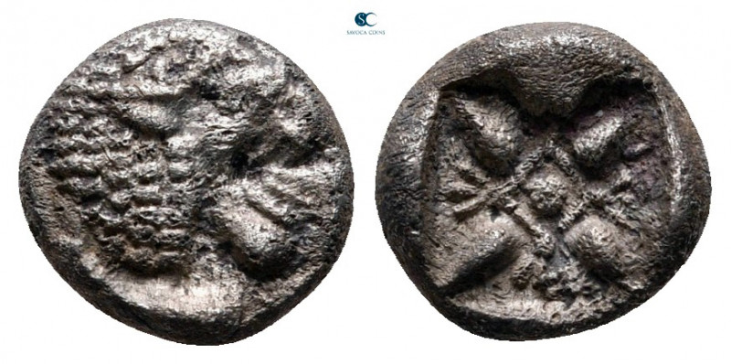 Ionia. Miletos circa 525-475 BC. 
Diobol AR

9 mm, 1,01 g



very fine