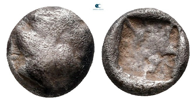 Islands off Caria. Rhodos circa 500-460 BC. 
Obol AR

7 mm, 0,50 g



nea...