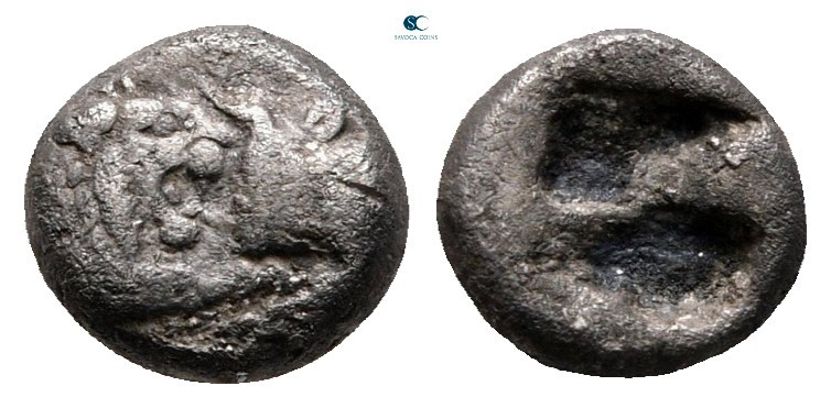 Kings of Lydia. Sardeis. Kroisos 564-539 BC. 
1/12 Stater AR

8 mm, 0,81 g
...