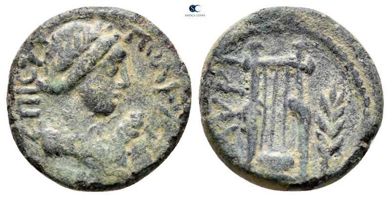 Aiolis. Myrina. Pseudo-autonomous issue AD 117-138. 
Bronze Æ

15 mm, 2,24 g...