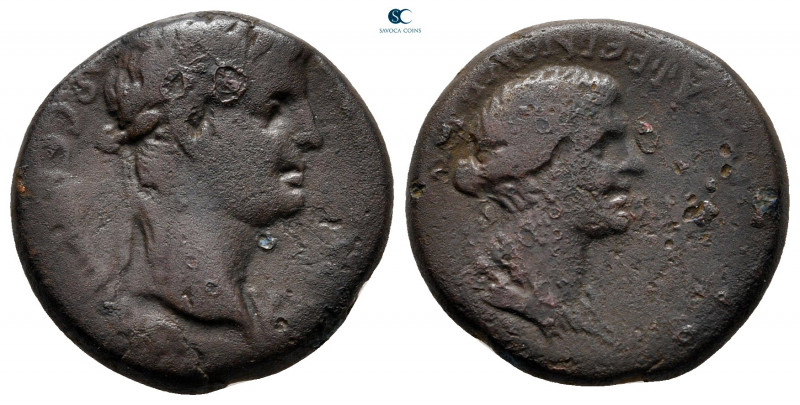 Phrygia. Aizanis. Gaius (Caligula), with Agrippina Senior AD 37-41. 
Bronze Æ
...