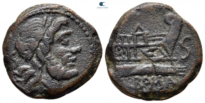 Anonymous 211 BC. Rome
Semis Æ

23 mm, 8,15 g



very fine