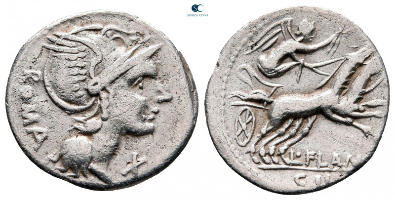 L. Flaminius Chilo 109-108 BC. Rome
Denarius AR

20 mm, 3,79 g



very fi...