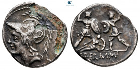 Q. Thermus M.f 103 BC. Rome. Fourreè Denarius