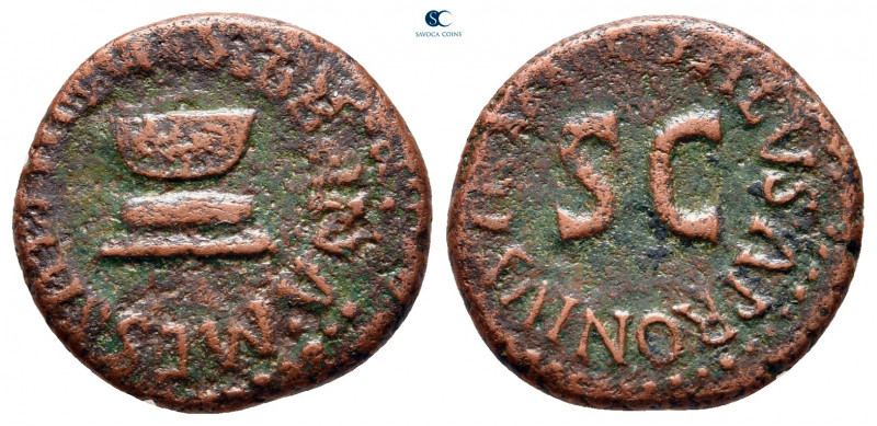 Augustus 27 BC-AD 14. Rome
Quadrans Æ

17 mm, 2,82 g



nearly very fine