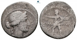 Augustus 27 BC-AD 14. Uncertain mint in Italy, possibly Brundisium or Rome. Denarius AR