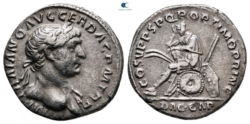 Trajan AD 98-117. Rome
Denarius AR

19 mm, 2,90 g



very fine
