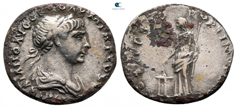 Trajan AD 98-117. Rome
Fourreé Denarius Æ

19 mm, 2,69 g



nearly very f...