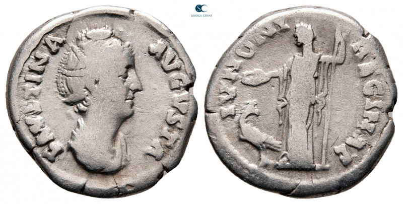 Faustina I, Augusta AD 138-141. Rome
Denarius AR

18 mm, 3,31 g



nearly...