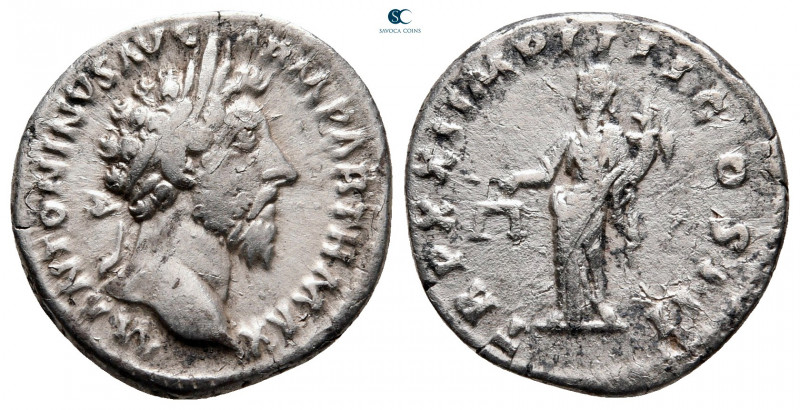 Marcus Aurelius AD 161-180. Rome
Denarius AR

19 mm, 2,32 g



nearly ver...