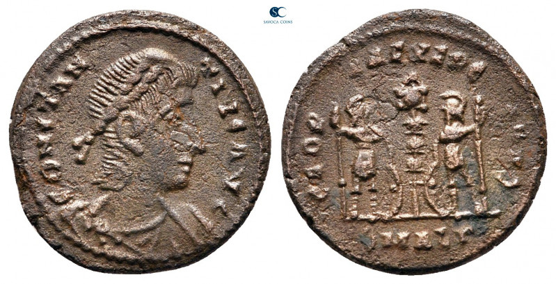 Constantius II AD 347-361. Alexandria
Follis Æ

16 mm, 1,68 g



nearly v...