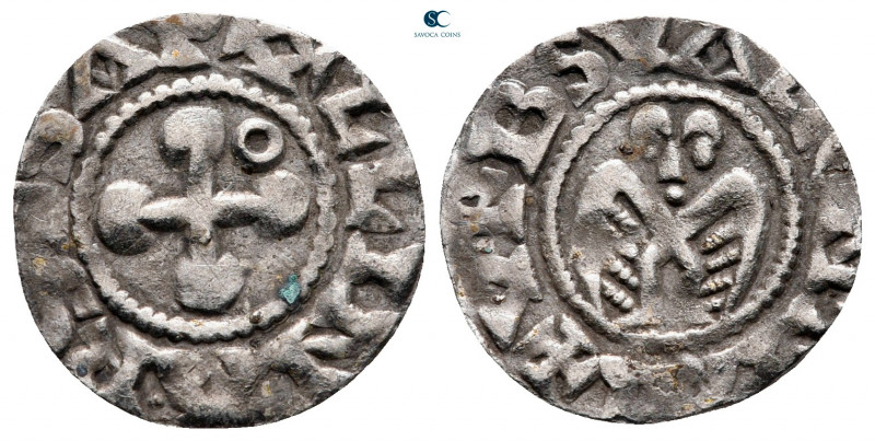 France. Provincial. Valence. Anonymous Bishops AD 1100-1200. 
Denier AR

17 m...