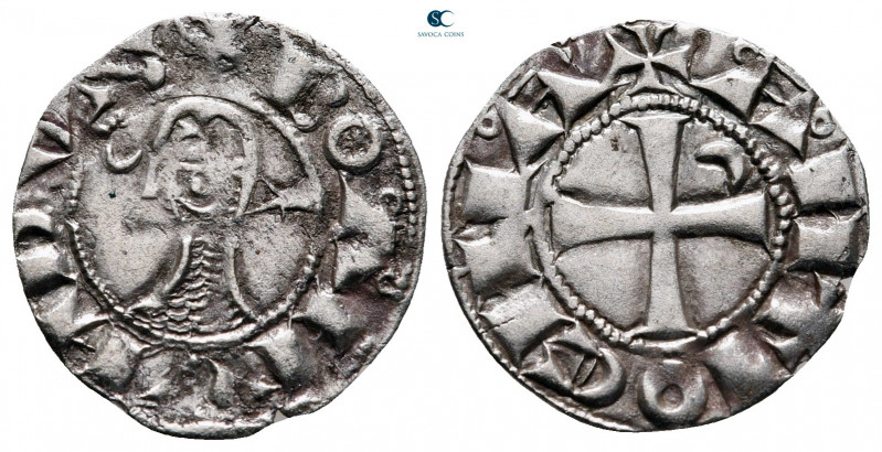 Principality of Antioch. Antioch. Bohemond III AD 1163-1201. 
Denier AR

18 m...