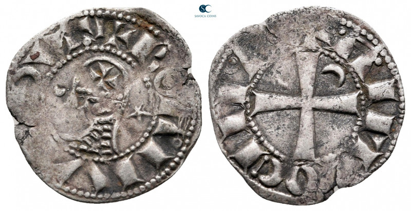 Principality of Antioch. Antioch. Bohemond III AD 1163-1201. 
Denier AR

18 m...