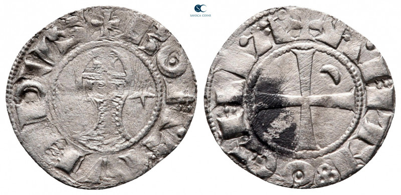 Principality of Antioch. Antioch. Bohemond III AD 1163-1201. 
Denier AR

18 m...