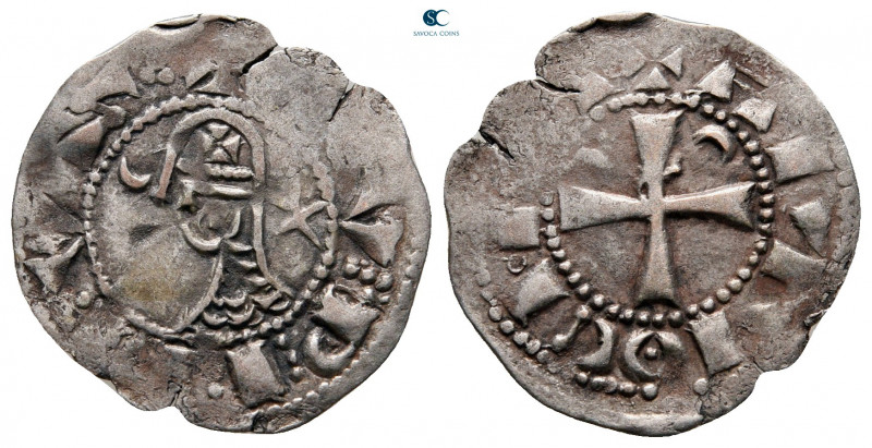 Principality of Antioch. Antioch. Bohemond III AD 1163-1201. 
Denier AR

19 m...