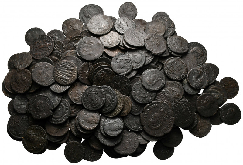 Lot of ca. 200 late roman bronze coins / SOLD AS SEEN, NO RETURN! 

very fine