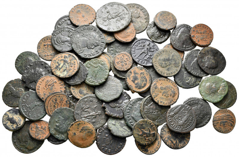 Lot of ca. 70 roman bronze coins / SOLD AS SEEN, NO RETURN! 

very fine