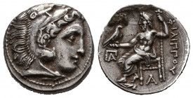 Kings of Macedon, Alexander III the Great 336-232 BC, Ar Drachm
Reference:
Condition: Very Fine

Weight: 4,2 gr
Diameter: 17 mm