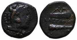 Kings of Macedon, Alexander III the Great 336-232 BC, Ae
Reference:
Condition: Very Fine

Weight: 6 gr
Diameter: 18,9 mm