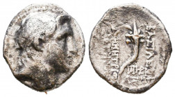 Demetrius I Soter , Drachm, Antiochia, 162-150 BC, AR,
Reference:
Condition: Very Fine

Weight: 3,5 gr
Diameter: 18,7 mm