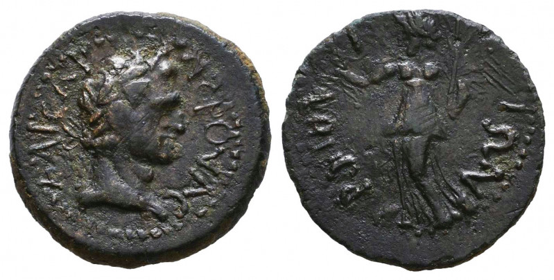 CILICIA. Hierapolis-Castabala. Nerva (96-98). Ae.
Obv: NEPOYAC KAICAR.
Laureat...