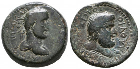 Antonius Pius Æ28 of Flaviopolis-Flavias. Year 80 (AD 152/3). Laureate and draped bust of Antoninus Pius right / Laureate head of Zeus. SNG France 217...