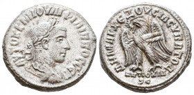 Philip II, as Caesar, AR. Antioch, Syria. AD 244.

Weight: 13,3 gr
Diameter: 26,7 mm