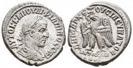 Philippus I (244-249 AD). AR, 249 AD, Antiochia ad Orontem, Syria.

Weight: 11,2 gr
Diameter: 26,9 mm