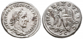 Trajan Decius AR Tetradrachm of Antioch, Seleucis and Pieria. AD 250-251. 

Weight: 13,5 gr
Diameter: 26,9 mm