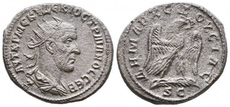 Trajan Decius AR Tetradrachm of Antioch, Seleucis and Pieria. AD 250-251. 

We...