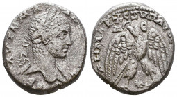 Caracalla AR Tetradrachm of Antioch, Syria. AD 211-212. 

Weight: 13,8 gr
Diameter: 25 mm