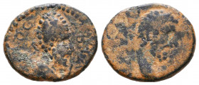 Septimius Severus and Abgar VIII Æ20 Edessa, Mesopotamia. 193-211.

Weight: 3,2 gr
Diameter: 17,5 mm