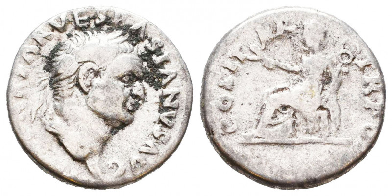 Vespasianus 69-79
Denarius, AR.

Weight: 3,1 gr
Diameter: 17,4 mm