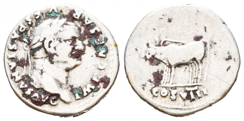 Vespasianus 69-79
Denarius, AR.

Weight: 2,9 gr
Diameter: 19,2 mm