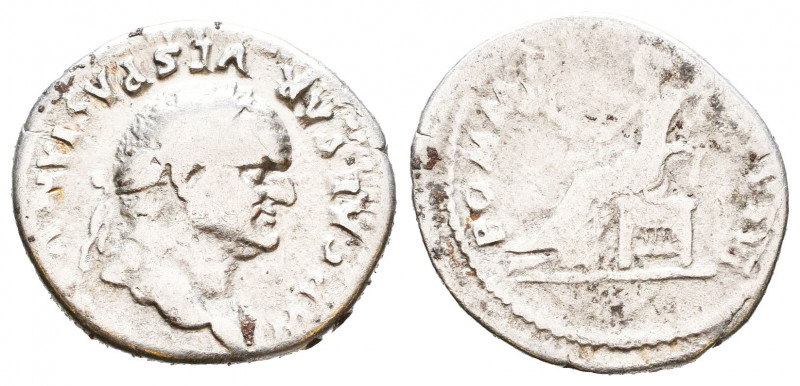 Vespasianus 69-79
Denarius, AR.

Weight: 3 gr
Diameter: 19,9 mm