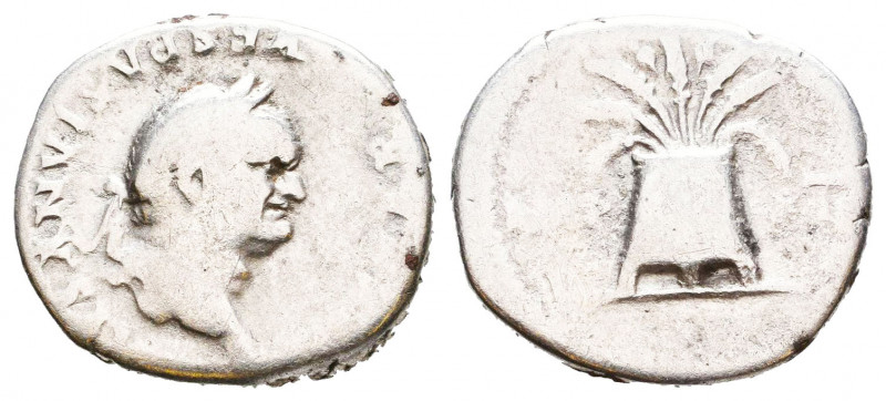 Vespasianus 69-79
Denarius, AR.

Weight: 3,2 gr
Diameter: 17,9 mm