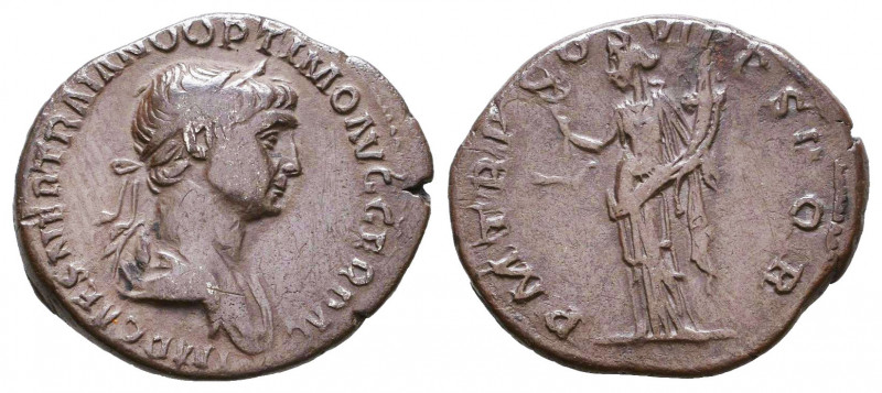 Trajan (AD 98-117). AR denarius. Rome.

Weight: 3,2 gr
Diameter: 19,5 mm