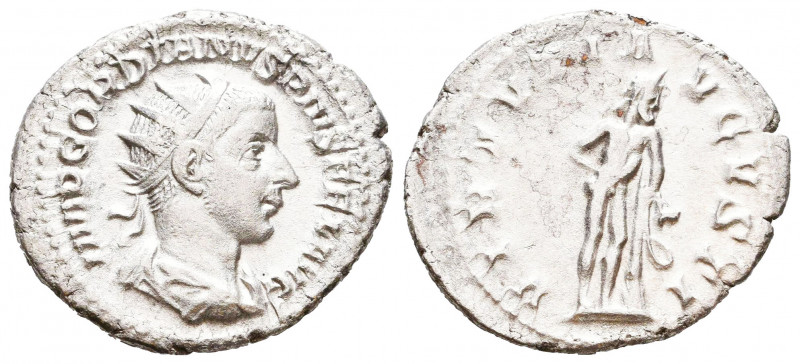 Gordian III, 238-244. Antoninianus AR.

Weight: 3,6 gr
Diameter: 23,7 mm