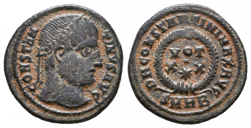 Constantine I; 307-337 AD. AE Follis.

Weight: 3 gr
Diameter: 19,4 mm