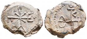 Byzantine Lead Seals, 7th - 13th Centuries
Reference:
Condition: Very Fine

Weight: 16,3 gr
Diameter: 26,9 mm