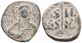 Byzantine Coins AE, 7th - 13th Centuries
Reference:
Condition: Very Fine

Weight: 9,2 gr
Diameter: 27 mm