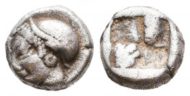 Greek Coins. Phocaea.
Obol circa 480, AR.

Weight: 1,3 gr
Diameter: 9,2 mm