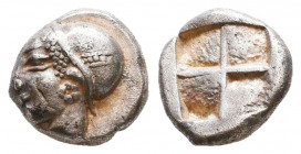 Greek Coins. Phocaea.
Obol circa 480, AR.

Weight: 1,3 gr
Diameter: 9,3 mm